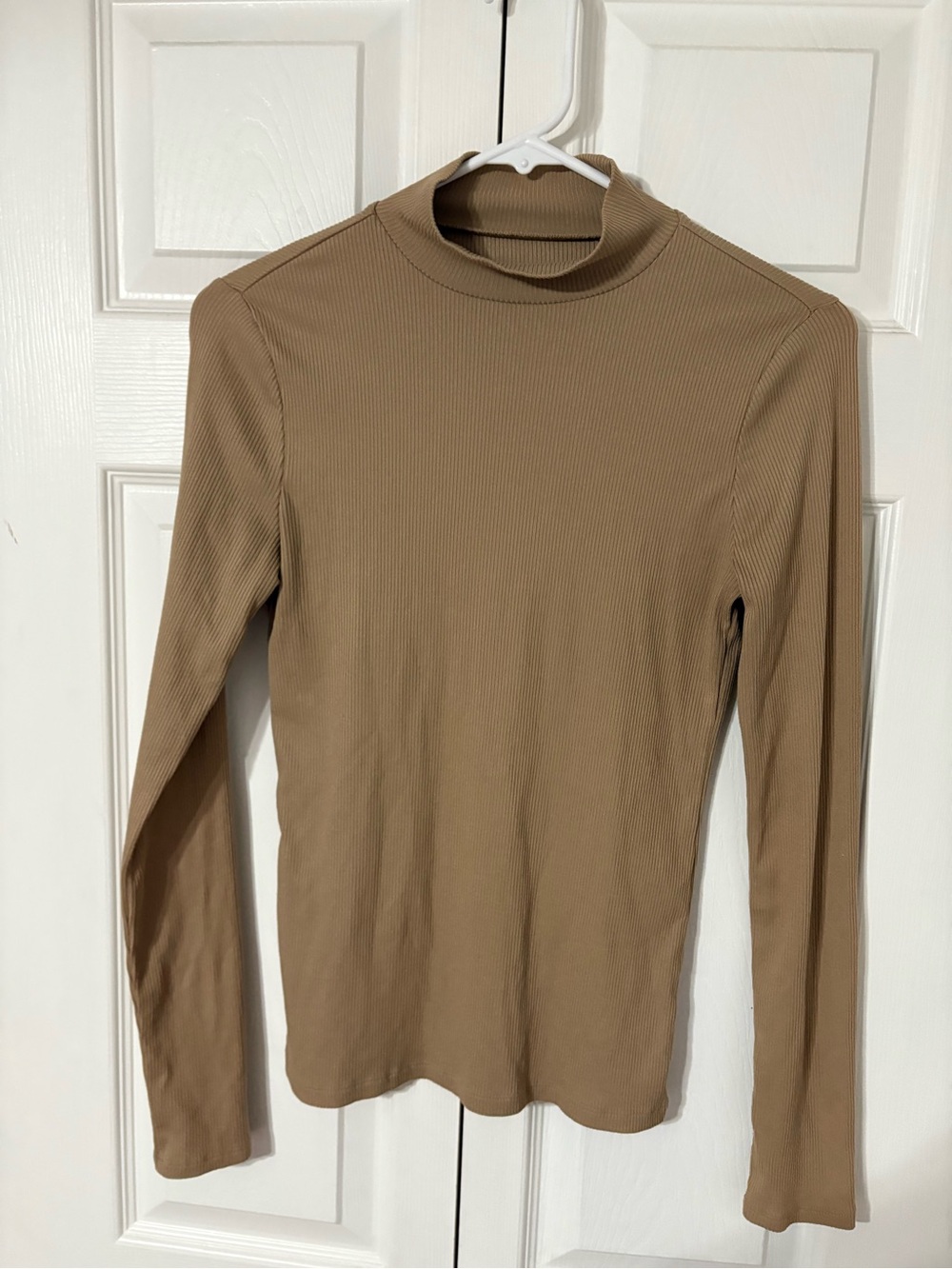 Slim Fit Ribbed Mock Neck Shirt
